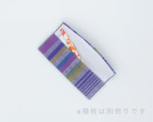 画像をギャラリービューアに読み込む, 楊枝入れ 薄紫にマルチ縞